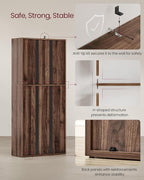 VASAGLE Custos Collection - Bookshelf, 5-Tier Bookcase, Book Shelf, Open Storage Shelf, 9.4 x 23.6 x 52.8 Inches, for Living Room, Home Office, Dinning Room, Natural Walnut ULBC165K01