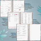 PLANBERRY Large Hourly Schedule Planner Premium – Undated Organizer for Productivity, Time Management & Budget, 8x10.4″ (Tropical Night)
