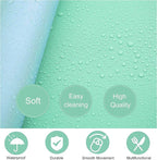 SUJAYU Dual Sided PU Leather Desk Pad, Mouse Pad, Office Desk Mat, Non-Slip Laptop Desk Pad, Waterproof Desk Writing Pad for Office and Home (23.6" x 11.8", Green+Blue)