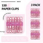 NEEWAY Colorful Large Paper Clips, 2 Inch Jumbo Paper Clips, 150 Count, 3 Pack of 50 (Rose Pink)