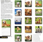 2026 Wall Calendar,Calendar 2026, November 2025 - December 2026, Wall Calendar Golden Retrievers, 12" x 24" Opened,Full Page Months Thick & Sturdy Paper for Calendar Organizing & Planning