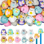 20 pcs Ocean Animal Pencil Topper Erasers for Kids Classroom Prizes, 3D Funny Pencil Top Erasers for Kids Class Treasure Box,Game Rewards,Party Favors, Non-Removable