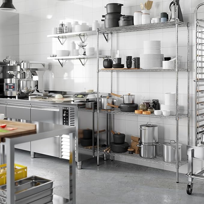 Regal Altair 14" Deep x 48" Wide x 74" Height Wire Shelving Kit | 4-Tier | NSF Commercial Storage Rack Unit