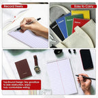 Fainne 60 Pcs Spiral Steno Pads Bulk 6 x 9 Inches Legal Pad Top Spiral Bound Notebook 50 Sheets Double Sided Ruled Memo Steno Pad Assorted Color Covers Note Pads for Business Office University College