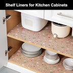 Cooyes Shelf Liner – Premium Non-Adhesive Cabinet & Drawer Liner for Kitchen – Waterproof Shelf Paper with Modern Pattern – Durable EVA Cabinet Mat – Easy to Cut （12" W x 360" L）