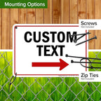 Custom Arrow,Custom Directional Sign, Right Arrow, 7x10 Inches, Rust Free .040 Aluminum, Fade Resistant, Made in USA by My Sign Center