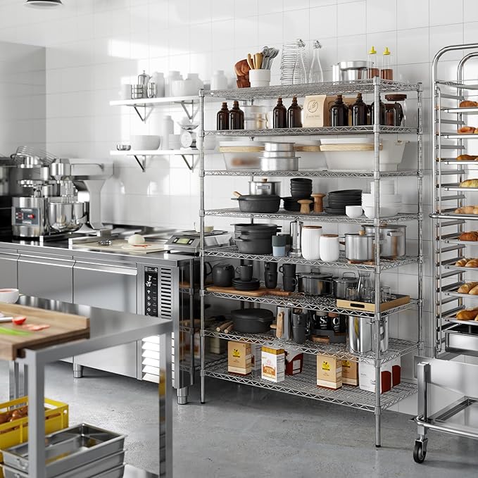 Regal Altair 21" Deep x 48" Wide x 74" Height Wire Shelving Kit | 8-Tier | NSF Commercial Storage Rack Unit