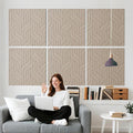 Reverbeon 6 PCS Acoustic Panels, 23.6x23.6 Inch Sound Absorbing Panels, Decorative Acoustic Wall Panels for Recording and Home Studio, Office with Double-Sided Adhesive Tape