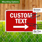 Custom Arrow,Custom Directional Sign, Right Arrow, 7x10 Inches, 55 mil thick HDPE (high density polyethylene) Made in USA by My Sign Center