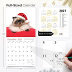 RED EMBER Persian Cats 2026 Wall Calendar 12 Month | 12" x 24" Open | Thick & Sturdy Paper | Holiday Gift | Cute Kitten Cat Calendar 2026