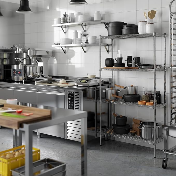 Regal Altair 14" Deep x 36" Wide x 64" Height Wire Shelving Kit | 4-Tier | NSF Commercial Storage Rack Unit