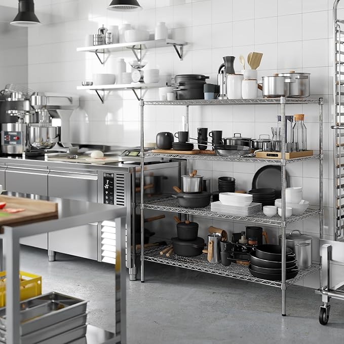 Regal Altair 24" Deep x 48" Wide x 54" Height Wire Shelving Kit | 4-Tier | NSF Commercial Storage Rack Unit