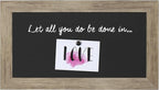 DesignOvation Beatrice Framed Magnetic Chalkboard, 13x23, Rustic Brown