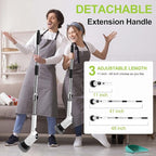 Wky G3 Electric Spin Scrubber - 10-in-1 Cordless Shower Scrubber & Cleaning Brush with Extendable Handle, 2 Speeds, IPX7 Waterproof Brush Heads, LED Display, Smart AI Chip,for Bathroom, Kitchen White
