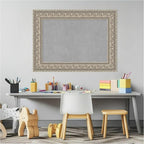 Amanti Art Silver Framed Magnetic Board 23x31 Medium Vision Board for use with Magnets, 100% Metal Sheet to Display Items as Office Decor or for Home Organization in mudroom, Kitchen or Kids Room