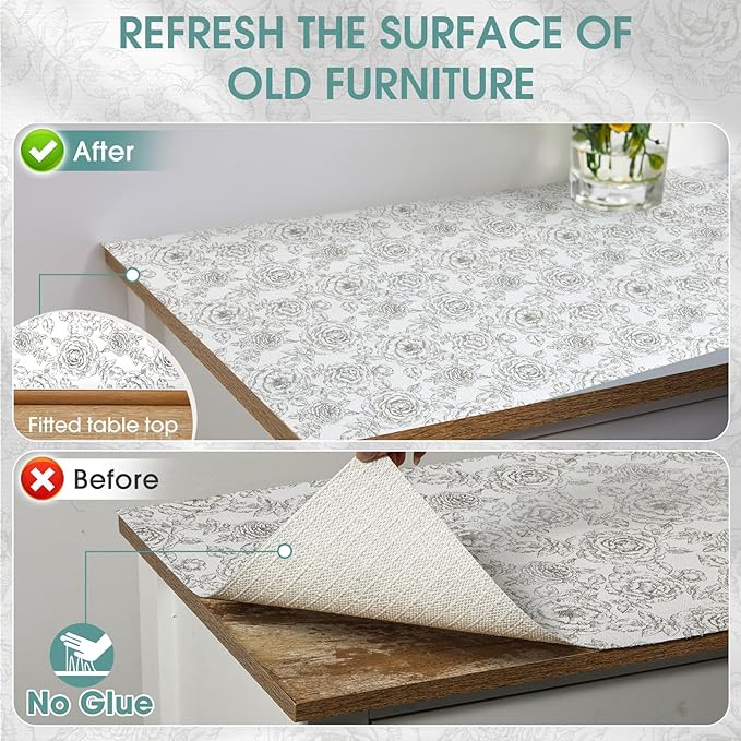 ALIUNI Drawer and Shelf Liner, Non-Slip Kitchen Cabinet Liners Non-Adhesive Thick Strong Grip Waterproof Washable Mats Protect Dresser Shelves Cupboard Bathroom Cabinets, Rose, 18 in X 20 FT