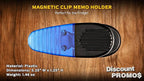 10 Magnetic Memo Holders Set - Large Clip, Plastic - TBlue