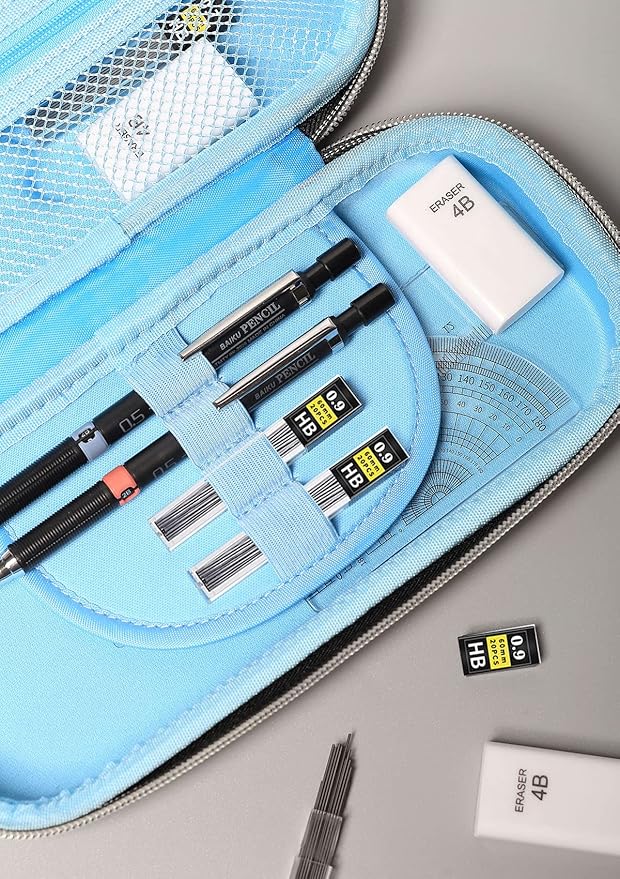 Lifreer 0.9 mm lead refills (680 Pcs), Unbreakable 0.9mm lead pencil refills And 2 Premium Erasers, Long Lasting HB Mechanical Pencil Lead 0.9 Refill For Students & Professionals