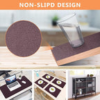 WochiTV Shelf Liner for Cabinets, Drawer Non Adhesive Non Slip Foam Mat for Kitchen, Pantry, Bathroom, Cupboard, Garage, Closet, Shelves, Drawer, Tool Box, Brown 11.8 x 118 inches