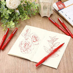 Fuyoooo 36 Pcs Felt Tip Pens 0.7mm Medium Point Colored Felt Tip Pens for Journaling Planner Writing Note-taking Art Office and School Supplies(Red)