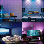 Sonicism 12 Pack X-Lined Acoustic Panels with Self-Adhesive, 12"X 12"X 0.4" Sound Proof Foam Panels, Decorative Soundproof Wall Panels, Sound Absorbing Tile for Home & Offices, Gray