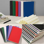 Leelosp 12 Pack Small Spiral Notebook A5 Lined College Ruled Spiral Journal Notebook 5.5 x 8.3 Inch Kraft Cover, 120 Pages for Work Students Office Business(Purple, White, Blue, Green, Red and Black)