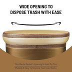 Zahari Home Decorative Trash Can for Bathroom, Office & Bedroom - 2.1 Gallons Stylish & Small Trash Can for Dorms, Desktop & Restroom - Chic Waste Basket for Compact Spaces, Contempo