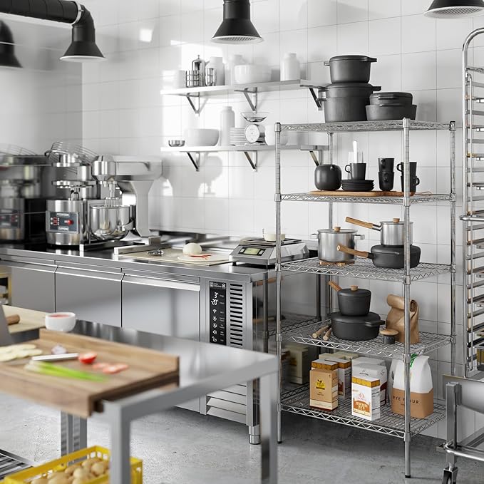 Regal Altair 21" Deep x 30" Wide x 64" Height Wire Shelving Kit | 5-Tier | NSF Commercial Storage Rack Unit