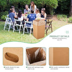 Nosiny 20 Pcs 50 Gallon Disposable and Reusable Corrugated Cardboard Trash Cans for Events, Recycling Bins Bulk with Trash Bags, Cardboard Garbage Boxes for Parties, 18 x 18 x 36" (Kraft)