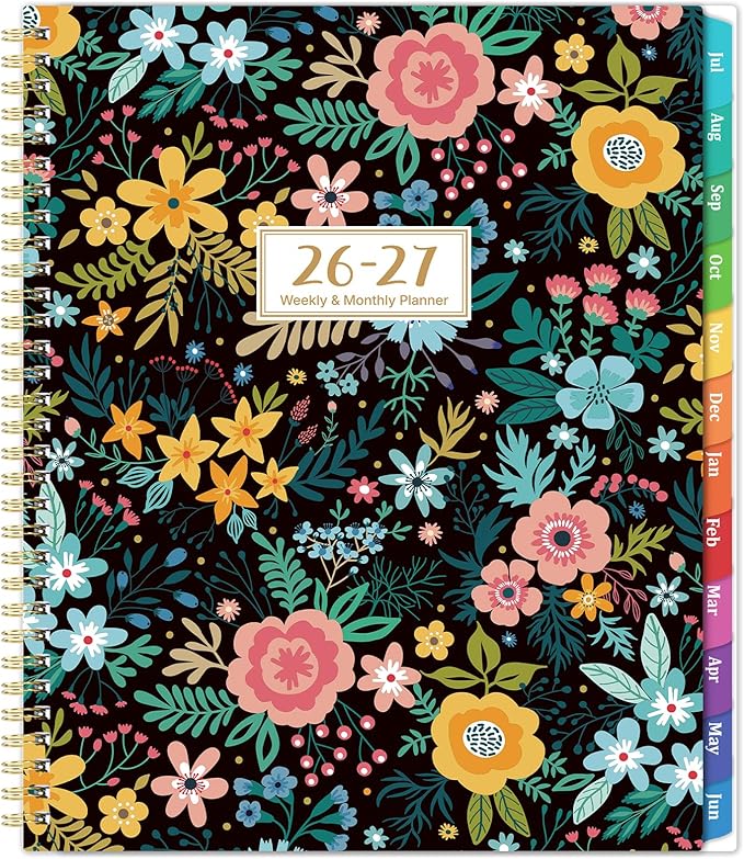 Planner 2026-2027 - 9" x 11",Academic Planner 2026-2027, JUL.2026 - JUN.2027, Weekly and Monthly Planning with Monthly Tabs, Back Pocket + Thick Paper + Twin-Wire Binding