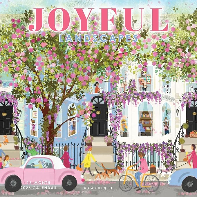 Graphique 2026 Joyful Landscapes Wall Calendar | 12” x 12” | Thick Paper | Home & Office Organizer | Large Monthly Grid | 3 Languages & Marked Holidays | 4 Month Preview Page for 2027