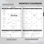 Clever Fox Planner – Undated Weekly & Monthly Planner for Productivity, Time Management & Goals – Organizer Journal – A5 (Silver Black)