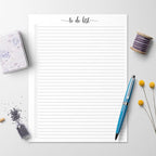 321Done To Do List Notepad for Planner Refill Pages – Made in USA - 50 Sheets (8.5x11) To-Do's Tear Off, Planning Memo Pad, Checklist Notes Left Hole Punch - Simple College-Ruled, Large Letter