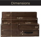 BLU MONACO | Wooden Mail Organizer with Drawer and Pen Holder | Mail Sorter Organizer Countertop for Desk or Kitchen | Outgoing Mail Holder Wood Desktop Storage