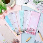 Eaasty 12 Pcs Seasonal Holiday Magnetic Notepads for Refrigerator Picture Monthly Magnetic Grocery List 9 x 3.5 Magnet Memo Pads 30 Sheets Per Pad Shopping to Do List for January to December