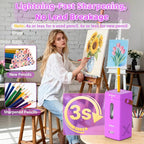 AFMAT Electric Pencil Sharpener, Fully Automatic Pencil Sharpener, Auto in & Out, Rechargeable Hands-Free Sharpeners for Jumbo & Colored Pencils (6.5-12mm), Portable for Home/Classroom/Office PSC6