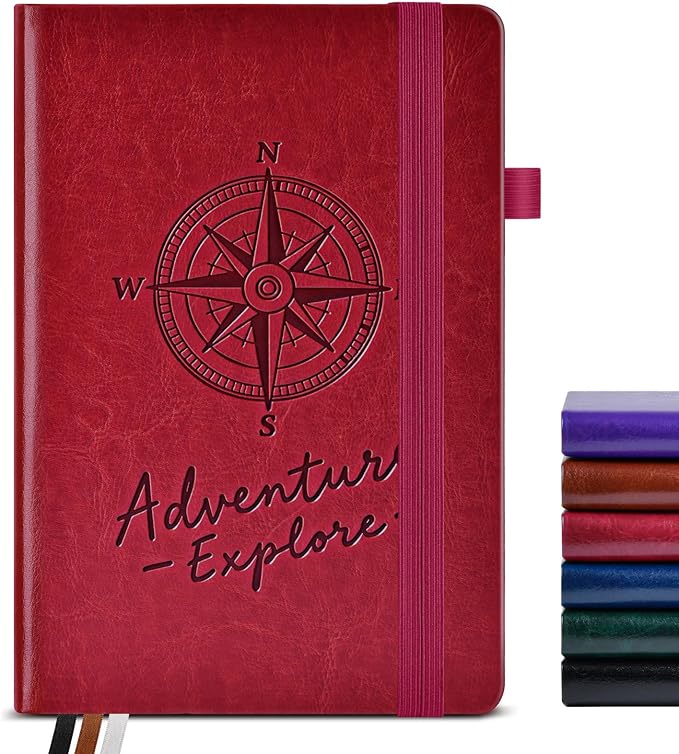 PAIBAS Blank Journal Notebook for Women Men,160 Pages,A5 Hardcover Sketchbook for Drawing, Sketch book, Unlined Notebooks for School,Work, Note Taking,Travel Journals for Writing 5.8"x8.5" (Burgundy)