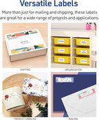Avery Easy Peel Printable Address Labels with Sure Feed, 1" x 2-5/8" Customizable Stickers, White, 300 Blank Mailing Labels, Great for Mailing, Shipping, and More (18160)