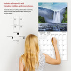 2026 Wall Calendar,Calendar 2026, November 2025 - December 2026, Wall Calendar Waterfall, 12" x 24" Opened,Full Page Months Thick & Sturdy Paper for Calendar Organizing & Planning