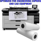 Alliance Wide Format Paper Rolls, 20lb with 3" Core (17 In x 500 Ft | 3" Core, 20lb | 4 Rolls)