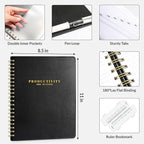 SUNEE 2026 Planner 8.5" x 11" – Dated Productivity Planner for Time Management - Daily,Weekly & Monthly Planner to Achieve Goals - Planner 2026 dated from January 2026 – December 2026,Black