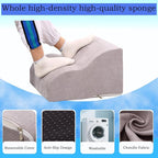 OpyTikar Foot Rest for Under Desk at Work.Multifunctional 3-Tier Foot Stool,with Washable Footrest.for Under Desk,Office Chair Gaming Chair & Sofa,Leg Elevation Pillow,Supports Posture-Light Grey