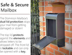 NACH Locking Mailbox, 16 x 4.5 x 10 inch, Black Mailbox with Lock, Waterproof Mailbox Wall Mount - The Dominion Lockable Mailbox