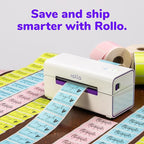 Rollo Direct Thermal 2x1 Sticker Labels - Roll of 1,000 Pink Thermal Labels - Multi-Purpose Thermal Printer Stickers