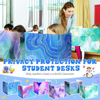 SATINIOR 24 Pcs Desk Dividers for Students, 12 Colors Testing Dividers Privacy Folders for Classroom Must Have Bulk, Study Panel for School Teacher Student Study Supplies(Vibrant Style)