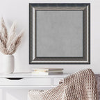 Amanti Art Silver Framed Magnetic Board 26x26 Medium Vision Board for use with Magnets, 100% Metal Sheet to Display Items as Office Decor or for Home Organization in mudroom, Kitchen or Kids Room