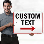 Custom Arrow,Custom Directional Sign, Right Arrow, 18x24 Inches, 3M EGP Reflective, Rust Free .080 Aluminum, Fade Resistant, Made in USA by My Sign Center