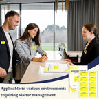 6 Pack of 1800 Visitor Badges Stickers Visitor Log Book with Carbon Copy Visitor Pass Stickers with Carbonless Visitor Name Tags Guest Registry Log Book for School Business Church