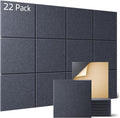 Sonicism 22 Pack Acoustic Wall Panels with Self-Adhesive, 12" X 12" X 0.4" Sound Proof Foam Panels, Decorative Soundproof Wall Panels, Sound Proof Absorbing Tiles for Home & Offices, Moonlight Gray