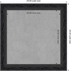 Amanti Art Black Framed Magnetic Board 24x24 Medium Vision Board for use with Magnets, 100% Metal Sheet to Display Items as Office Decor or for Home Organization in mudroom, Kitchen or Kids Room